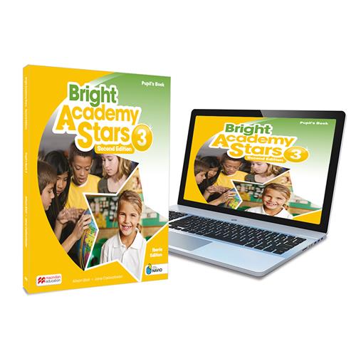 Bright Academy Stars 3 Pupils Book:libro de texto de inglés impreso con acceso a la versión digital