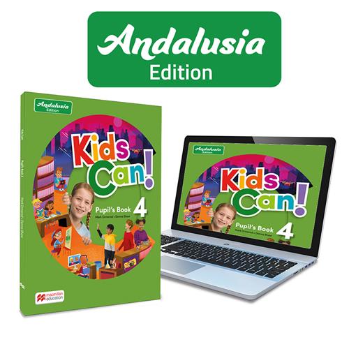 KIDS CAN! Andalucia 4 Pupils Book: libro de texto de inglés impreso con acceso a la versión digital